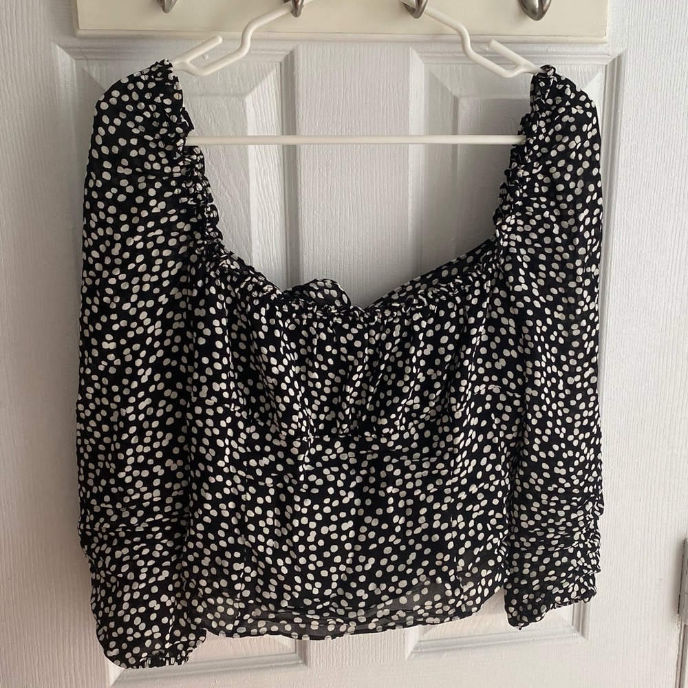 Reformation Bacio Ruffle Tie Back Crop Top - Picture 5 of 7